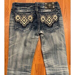 Miss Me Jeans Womens 28 33" Blue Boot Cut Denim Pants JW5416B